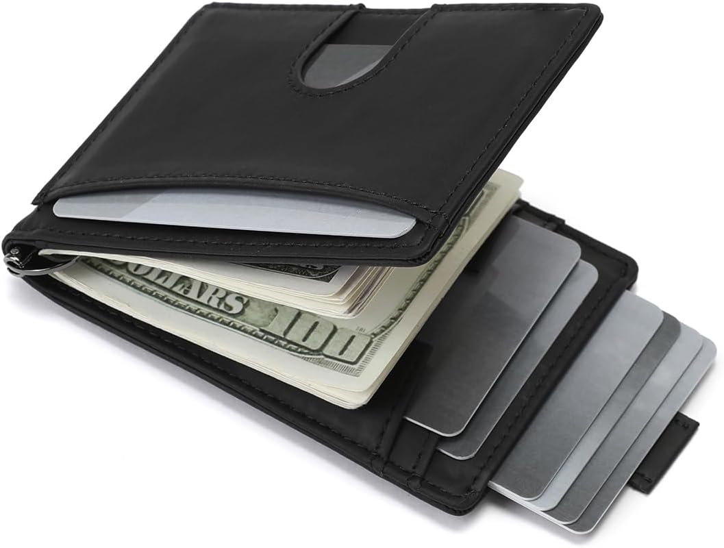 Slim Wallet For Men,RFID Credit Card Holder Wallet With Money Clip, Minimalist Bifold Front Pocket Wallet - Image 2