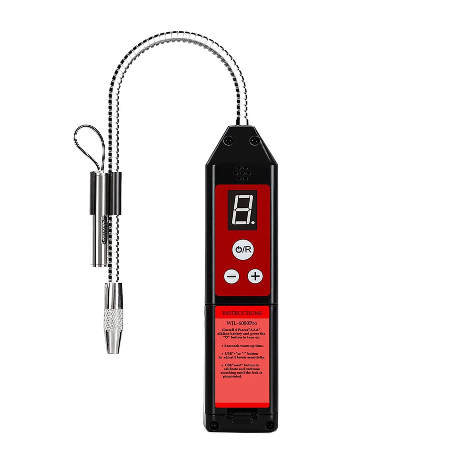 Wale&Morn Upgrade WJL-6000PRO Freon Leckdetektor mit LED-Licht für Halogen-Gasleckage, Klimaanlage Freon Gasleckage-Tester mit Kontrollleuchte HVAC R22 R410A R134A R1234yf CFCs HCFCs HFCs