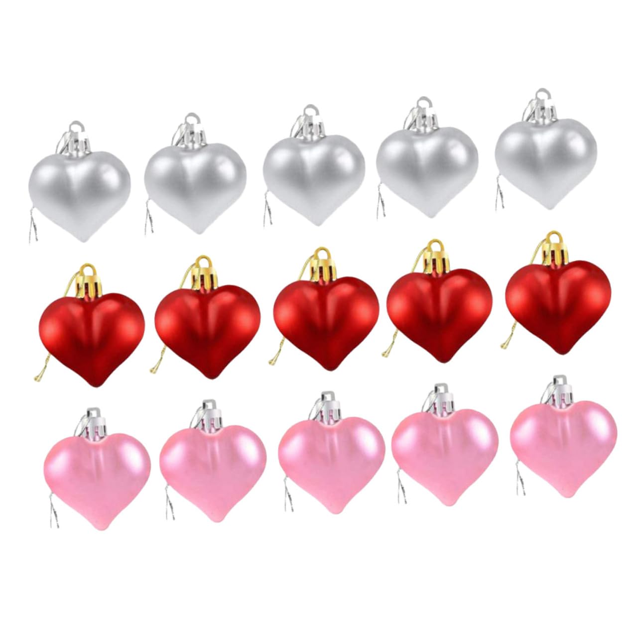 ULTECHNOVO 108stücke Herzförmige Hängende Weihnachtskugeln Für Valentinstag Hochzeiten Leichte Wiederverwendbare Dekoration Für Partys Und Festlichkeiten