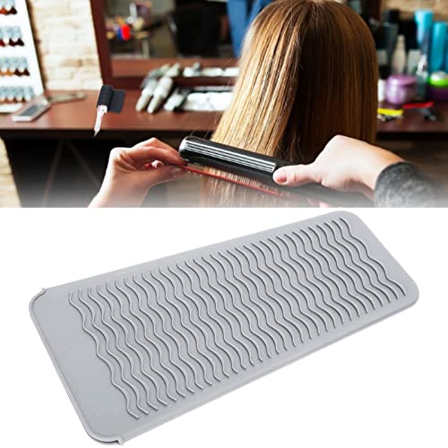 Funda resistente al calor para plancha de cabello silicona gris miniatura 3