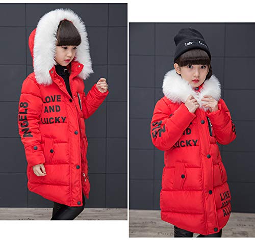 Girls Hooded Coat Thick Warm Winter Outwear Jacket4