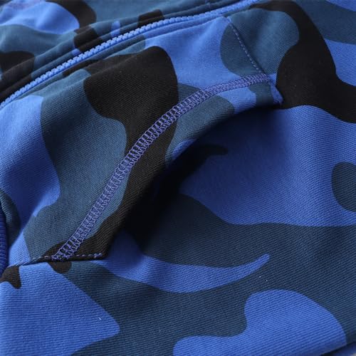 Spring&Gege Boys Camo Print Hoodies Soft Full Zipper Hooded Sweatshirt4