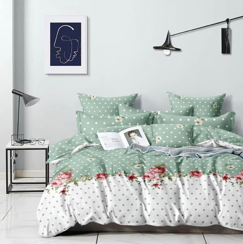 Super Quality Glace Cotton Quilt Cover/Duvet Cover/rajai/ 210 Thread Count, Zipper Closure (Size 60x90) Inches Set of 1 DVT-GPR 04