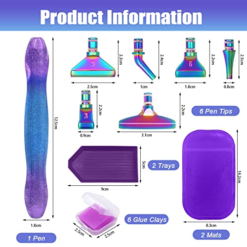 17 Pcs Diamond Painting Pens Kits, SPOKKI Diamond Painting 5D Accessories - Image 2