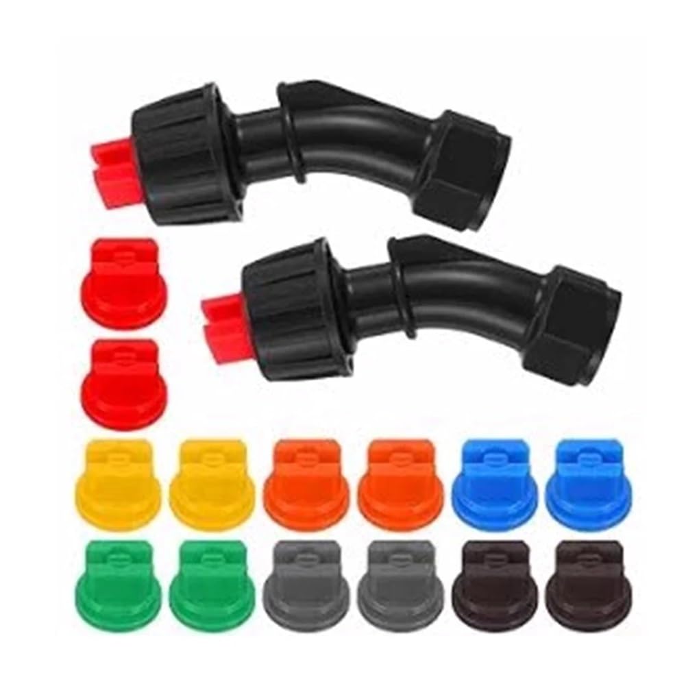Shungong Precision 110° Flat Fan Spray Nozzle M14 Thread 5 Colors for Agricultural Sprayer(Color 2)