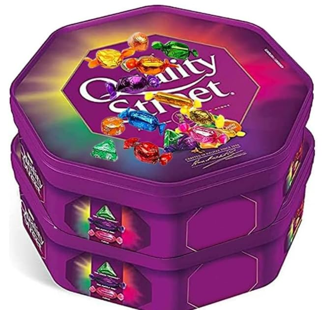 AVP 2 x Chocolate Tubs ASSORTED PACK Quality Street 550g Sharing Tub Perfect For eVERY OCCASSIONS