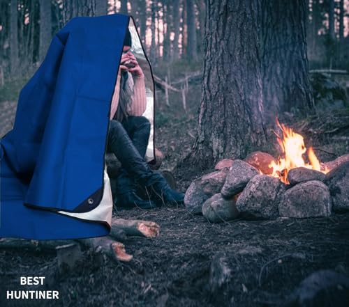Image of Heavy Duty Survival Blanket -Multifunctional Reflective Tarp Thermal Blanket - 60 inch x 83 inch Waterproof Sandproof for Camping Hiking Outdoors Multifunctional Emergency Blanket