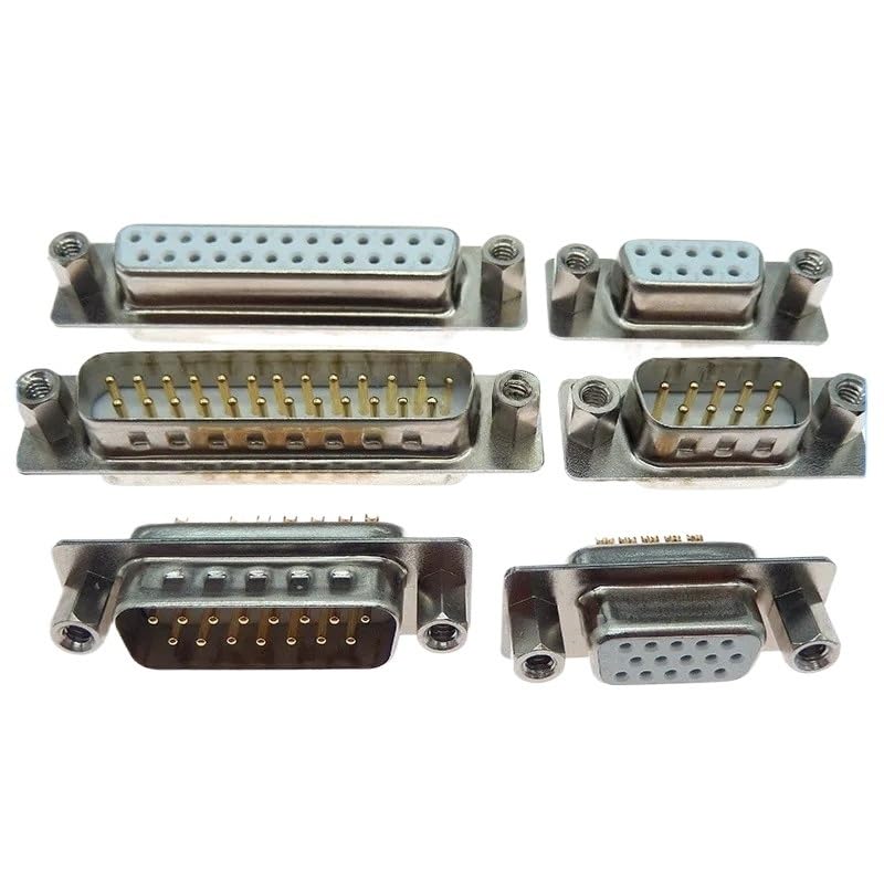 Image of 1PCS DB9 Gold Sol* /id Pin 9 15 25 37 Pin Plug VGA RS232 Serial Port Adapter Industrial Grade Head Connector(1PCS DB25 Female)