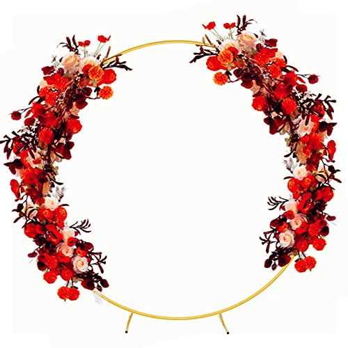 6.6Ft Round Backdrop Stand Golden Circle Balloon Arch Kit, Metal Ring Arch Stand For Party Backdrop Decoration, Baby Shower, Birthday Anniversary Bridal Decoration, Gold #TOP24