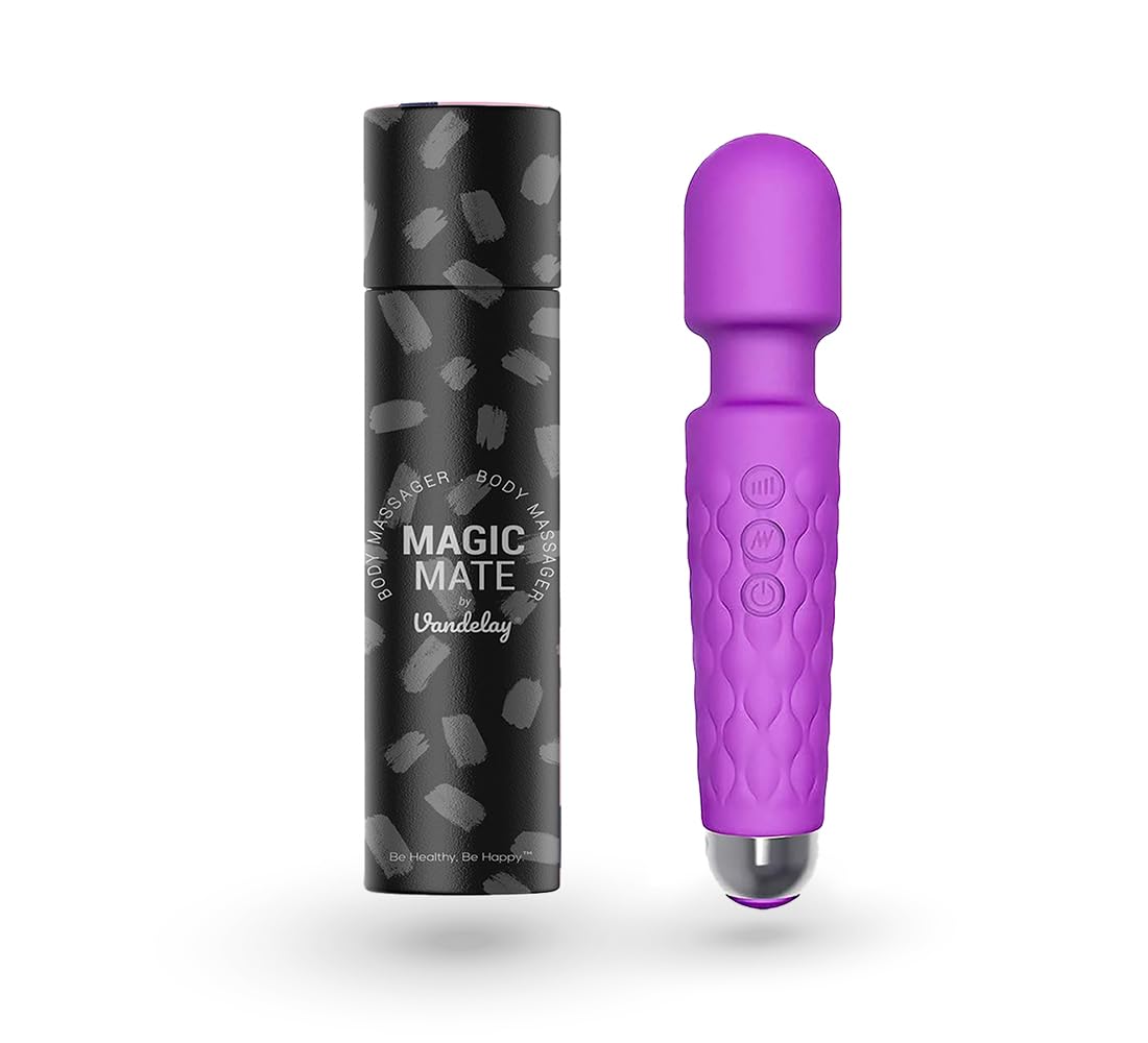 Vandelay Premium Magic Mate Body Massager for Women & Men - Waterproof & Portable Vibrate Massager [20 pattern x 8 speeds] - Extra Long Battery - Flexible Neck(Purple) (B0D54FPXD1) Amazon Price History, Amazon Price Tracker