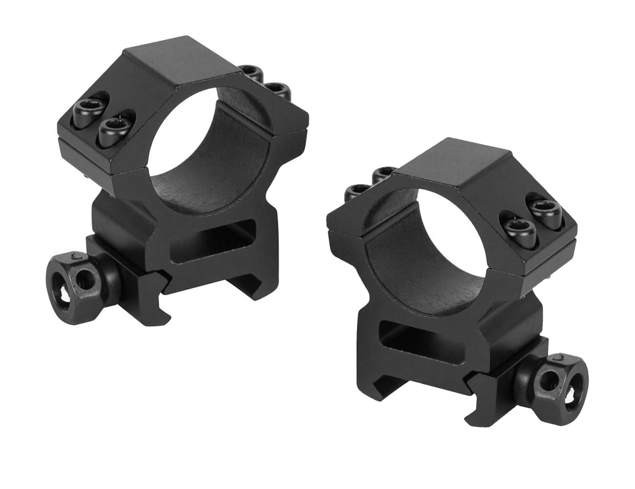 M1SURPLUS Heavy Duty Medium Height Matte Black Scope Rings Fits Picatinny Rails SR22 Hi-Point Carbine Kel-Tec SU16 SU22 Bergara BMR BXR Winchester .22 Wildcat Rifle