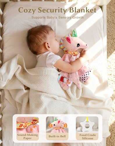 Image of Baby Shower Gift Basket - Baby Gift Set with Diaper Caddy, Gifts for New Mom, Gender Reveal Gifts, New Born Essential Include Security Blanket Hat Bib Socks Mittens, Girl