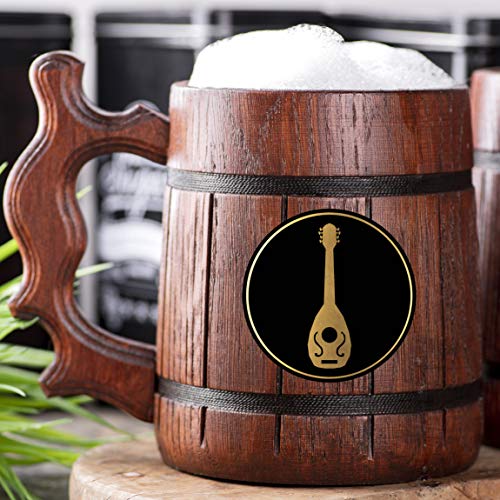 DnD Bard Beer Mug. D&D Wooden Tankard. Wooden Beer Mug. Personalized Gift For Him. Custom Beer Stein. DnD Gamer Gift. Gift For Husband, Boyfriend Gift #338/0.6L/22 ounces