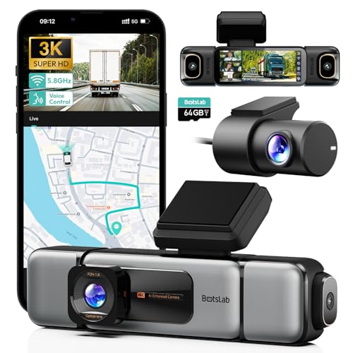 BOTSLAB 4 Kanal Dashcam Auto Vorne Hinten Innen, 4 Channel 3K+3 *...