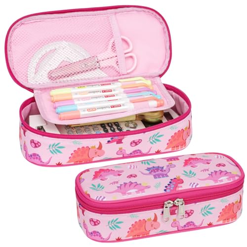 Image of Bagseri Pencil Case for Girls - Large School Supplies Pouch for Class | Girls Pencil Case Wide Opening, Kids Pen Bag with Multi-Slot, Cute Water Resistent Organizer , Glitter Purple Mermaid