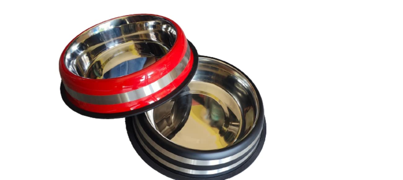 See full amazon price history chart for ELTON Set of 2 Bright Red & Black Color with Large Silver Stripes Bowls 96oz Stainless Steel Pet Bowl (2730 ml) ELTON Set of 2 Bright Red & Black Color with Large Silver Stripes Bowls 96oz Stainless Steel Pet Bowl (2730 ml) (B0C3M17S3F) Amazon Price History, Amazon Price Tracker