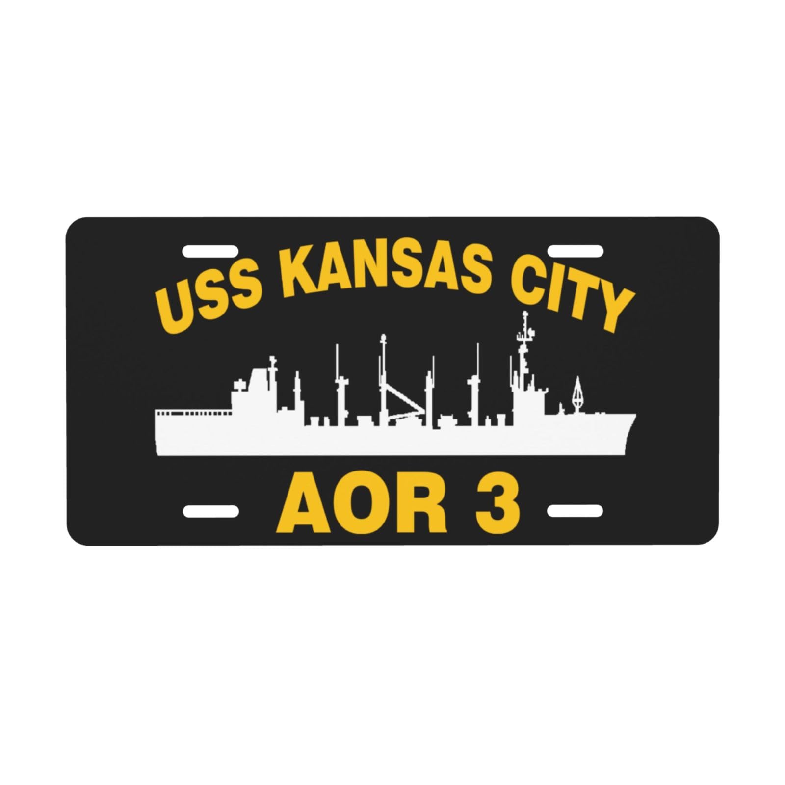 USS Kansas City AOR 3 6X12 Inch License Plate-Vintage Aluminum Metal License Plate