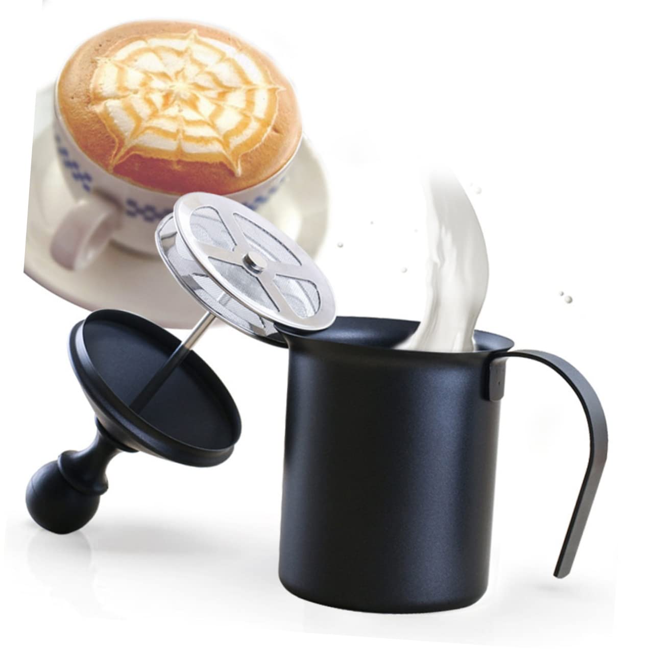 Ciieeo 400cc Espumador De Leche Burbujeador De Leche Calienta Espumador Duradero