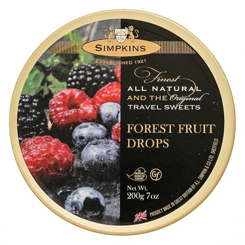 Simpkins Forest Fruit Candy Drops, 200gm (Pack of 2) | Confectionery made by traditional methods | Delicious fruits and berries | Handy Travel Tin | Uses only natural colours and flavour | Vegetarian (B07TB9CW58) Amazon Price History, Amazon Price Tracker