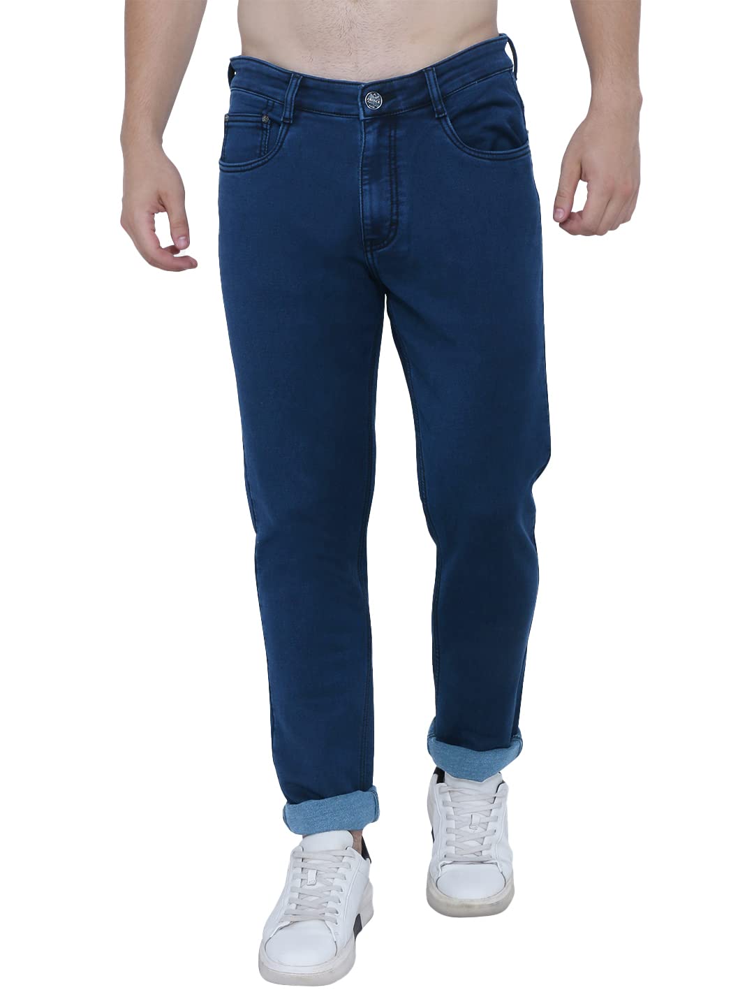 Regular Fit Mid Waist Heavy Weight Stretchable Denim Jeans Pant for Men-picture-28