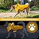 Regenmantel Hund DQGHQME Hunderegenmantel mit Reflexstreifen, Verstellbarer Regenjacke Hund, Hundemantel Wasserdicht, Regencape Hund Mit Kapuze, Regenjacken für Kleine Mittelgroße Groß Hunde
