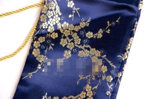 KJOET この刀袋カッコイイよ！ 刀袋 青 梅柄 袋 日本刀や剣道の竹刀(しない)や模造刀?模擬刀の保管?収納に！