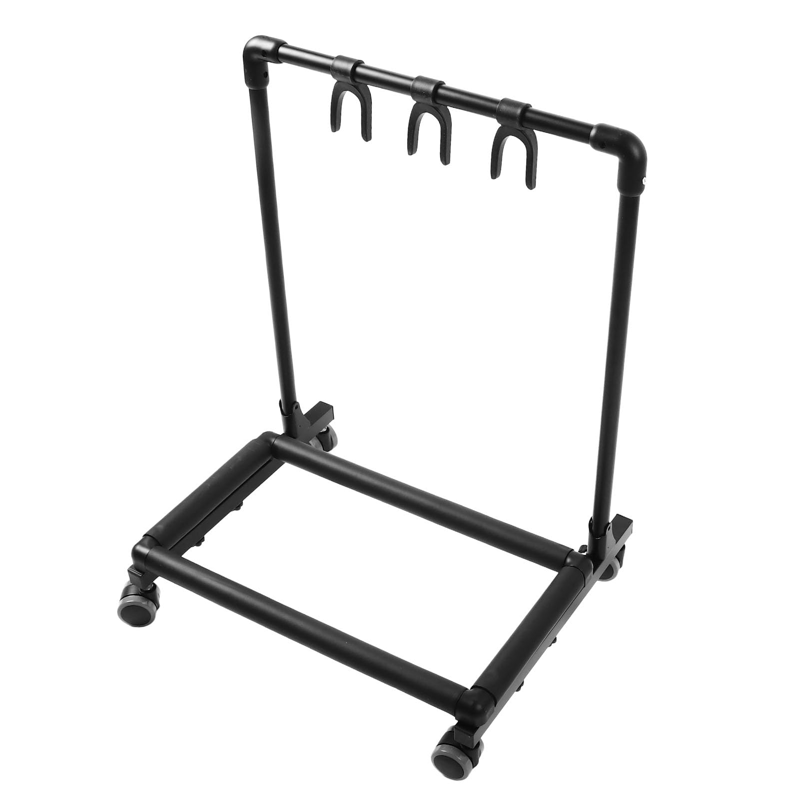 Semme Supporto Multi-Chitarra con Ruote Supporto per Rack per Chitarra in Metallo EVA per Chitarre Elettriche, Acustiche e Folk Salvaspazio Espositore Multiplo per per Negozi, Studi, Uso Domestico