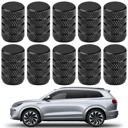 10pcs Tapones Valvula Coche, Tapones Ruedas Coche, Tapones de Válvula de Neumático, Set de Tapones para Válvulas de Neumáticos de Aluminio Anodizado, Coches Camiones Motos y Bicicletas