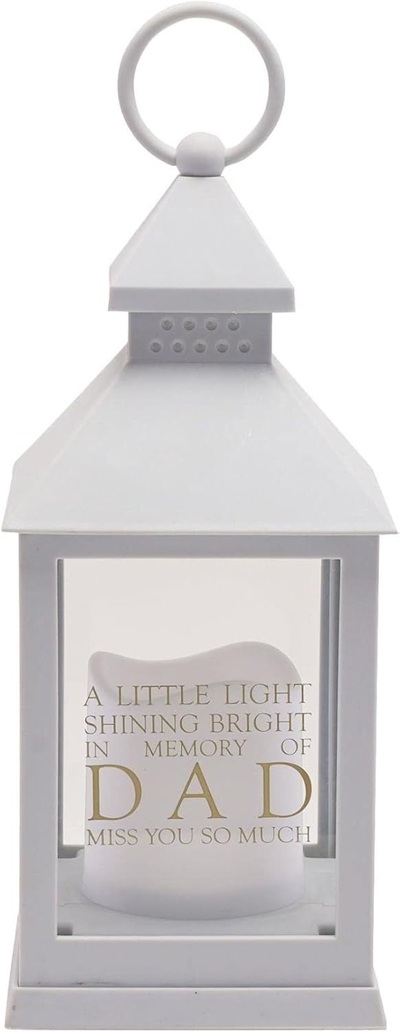 Widdop Grey Graveside Memorial Battery Operated LED Lantern - Dad