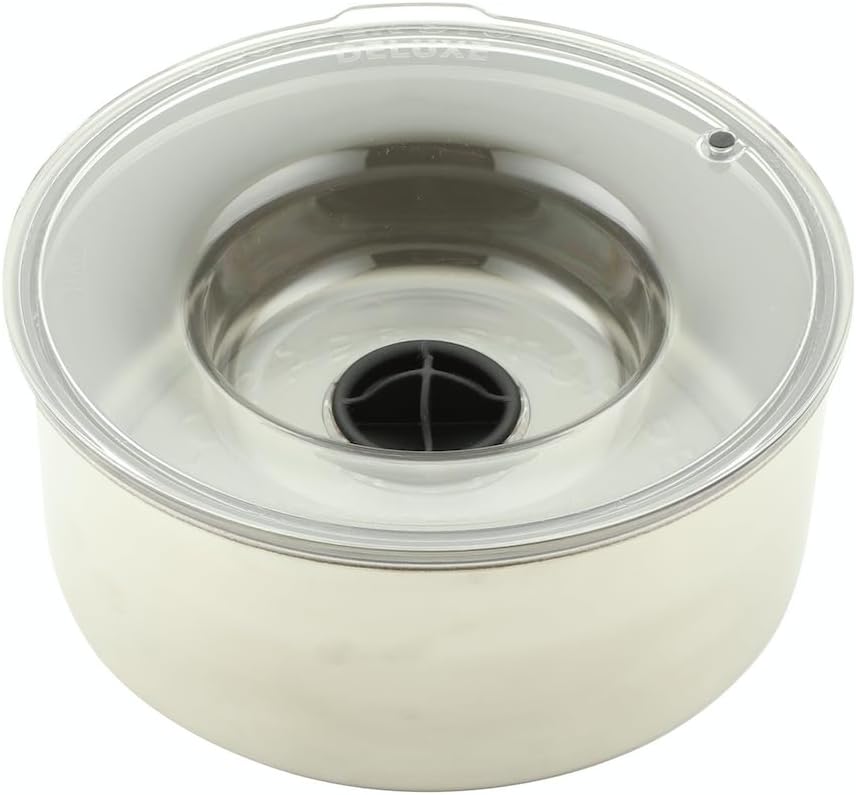 Slopper Stopper Tritan Plastic Dripless Water Bowl with Lid – Holds 1 Gal, Reduces Spills & Trails Up to 85%+, Water Bowl for Medium Breed Dogs (21-50 lbs), The Original Slobber Stopper