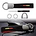 KE-KE German Flag Stripe Alcantara Embroidery Leather gun-black Keychain Ring for Audi BMW Mercedes Mini Porsche Smart Volkswagen etc (Germany Flag 3-Color)
