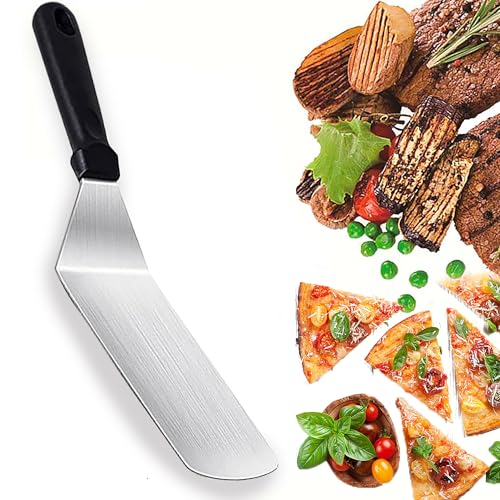 Accessori per la piastra per hamburger Turner raschietto pancake Flipper, Spatola in acciaio inox per piastra in metallo, ideale per barbecue e piastra piatta, Spatola per hamburger