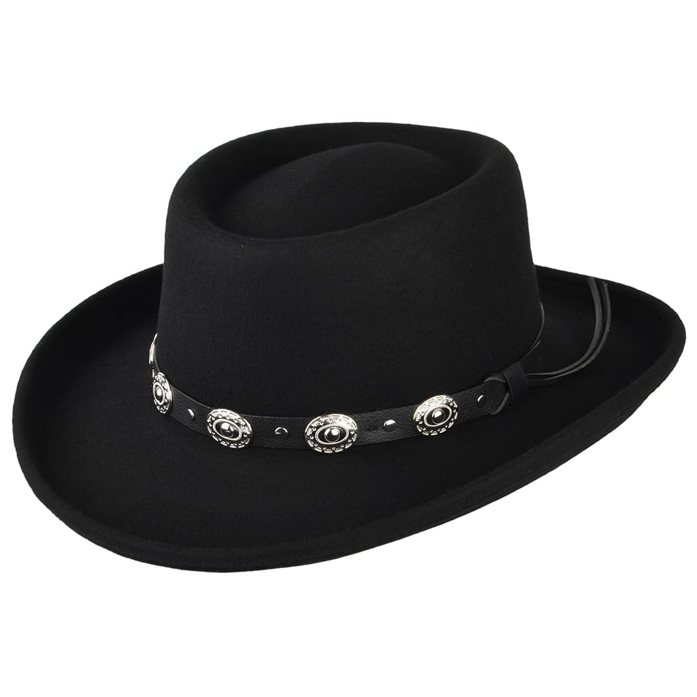 Jaxon & James Crossfire Wool Felt Gambler Hat - Black XL