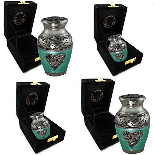 Mint Loving Angel Wings - Urns for Ashes - Funeral, Burial, Niche or