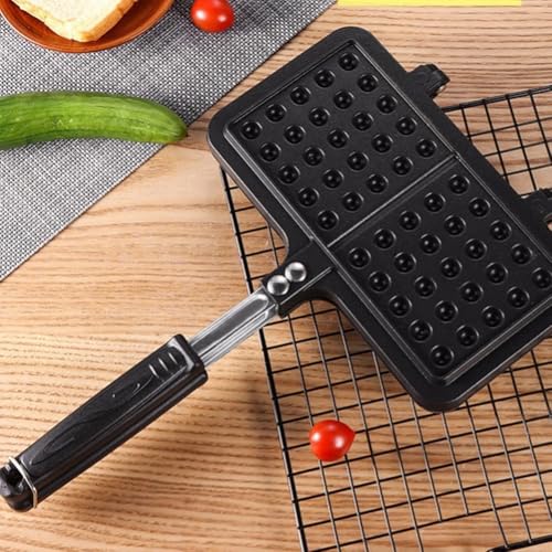 CWOQOCW Waflera antiadherente 3 en 1, bandeja para hornear microondas, tostadora para estufa de gas, cocina de inducción, versátil para desayuno, sándwich, herramienta de cocina (gofre de dos cabezas)