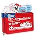 Produktbild ST-SAFETY Erste Hilfe Set Auto [Din 13164] inkl.2x med.Gesichtsmasken-Verbandskasten Auto 2023 TÜV geprüft [EU GÜLTIG]-Verbandskasten Auto[StVO konform] Europaweit INKLUSIVE Erste Hilfe Beatmungsmaske