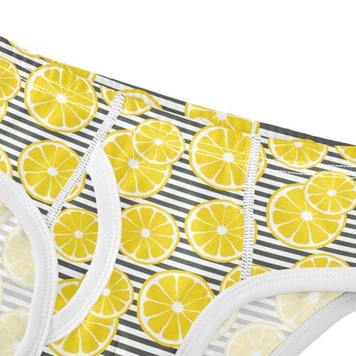 Cotton Little Boys Briefs Soft Striped Lemon Toddler Underwear4