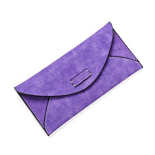 Sac à main long dame et porte-monnaie vintage mince en nubuck boucle sac-F