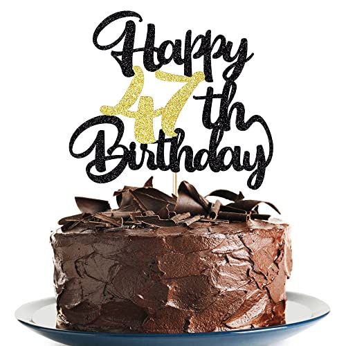 Image of 47th Birthday Cake Topper, Unique Design Cake Decoration for 47th Birthday Party Material, 1 Piece