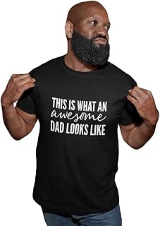 This Is What An Awesome Dad Looks Like - Mens Novelty Tshirt - Funny/Joke/Gift - Daddy Present Father's Day New Dad Pregnancy New Baby