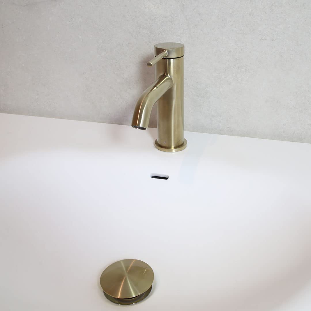 Essebagno 9020350 Lollipop bateria umywalkowa niskozłota szczotkowana