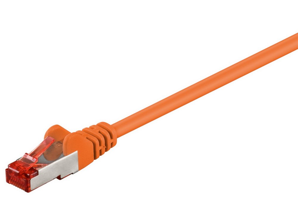 Goobay 94471 CAT 6 patch cable S/FTP (PiMF) orange - LSZH halogen-free CU