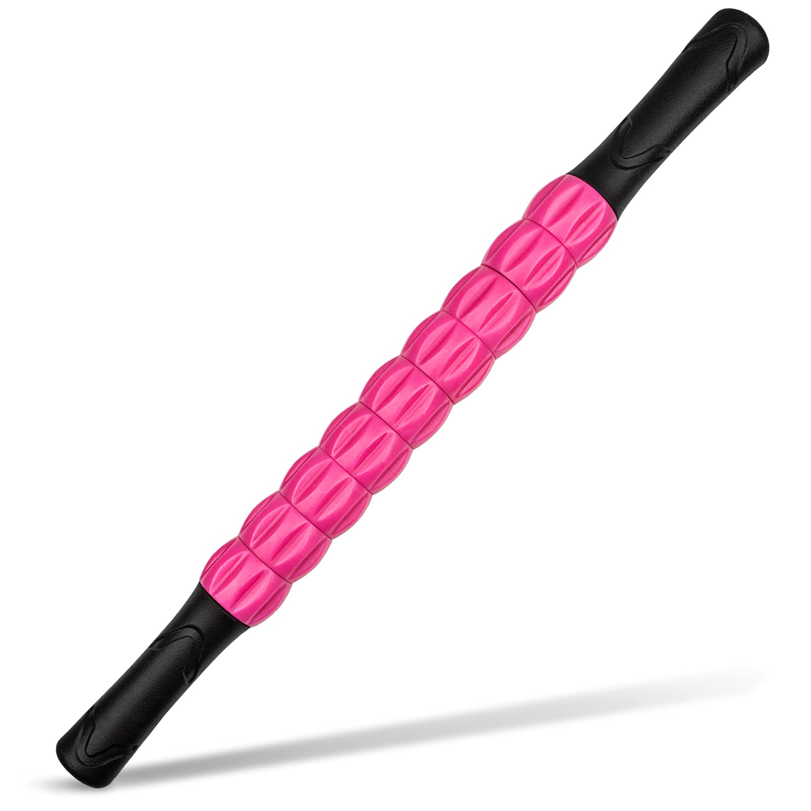 Adhafera Massage Stick Roller for Deep Tissue,with 360°Gear Muscle Roller Stick for Relief Pain,Massage,Sore and Cramping(Red)