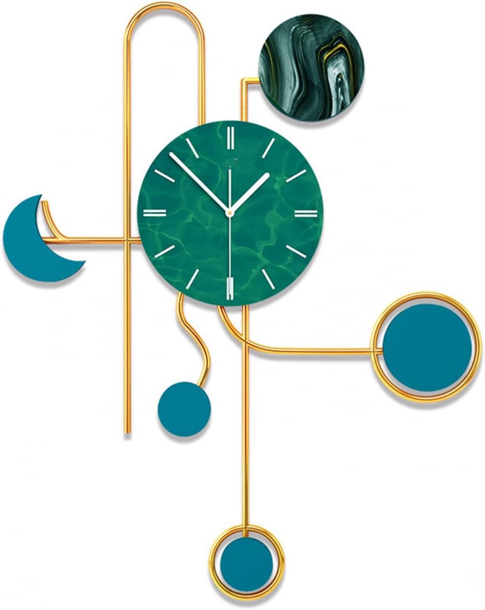 KRXSOBNV wall clock, 54x68CM Wall Clocks, Silent Non Ticking Watches with Pendulum, Living Room Quartz Clock