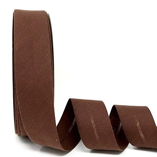 Byetsa Schrägband aus Baumwollmischgewebe, 30 mm, Schokoladenbraun auf einer 25-m-Rolle Cover