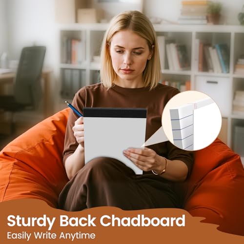 Legal Pads 8.5 X11, Narrow Ruled Notepads, 2 Pack, 50 Sheet/Pad, White Legal Pads, Tear Off Notepad, Perforated Writing Pad, Notebook Paper College Ruled, Notepads for Office Home School, Notepad - Thumbnail 5