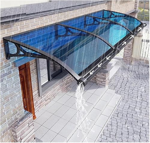 Auvent d'extérieur arqué avec structure robuste pour la protection durable du porche