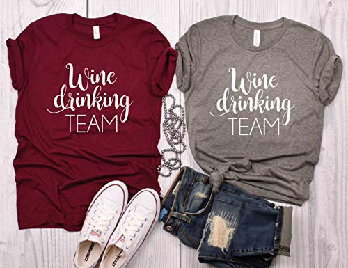 Wine Drinking Team Shirt for Women. Unisex Day Drink Shirts. Funny Alcohol Tshirts.3