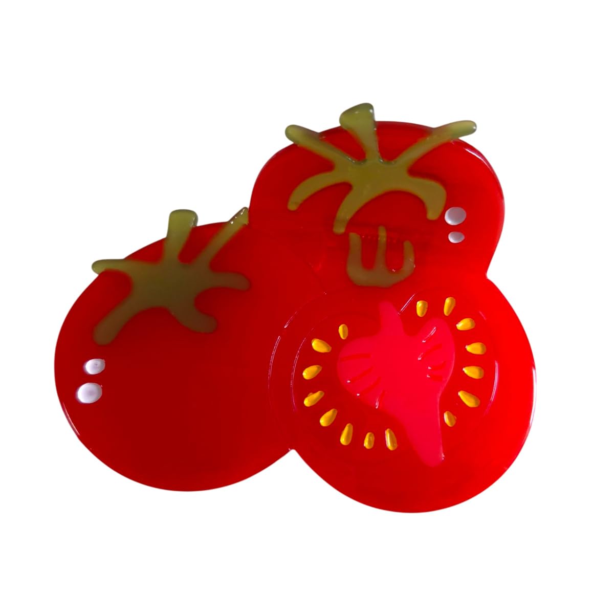 Cute Big Tomato Hair Clip,Acetate Hair Clip,Big Claw Clip for Women,Novelty Hair Claw Clip