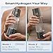 PUREPEBRIX Hydrogen Water Bottle Generator - Up to 6400 PPB, 12-Hour Hydrogen Retention, H2 Certified SPE/PEM Tech, Portable, Recovery & Thoughtful Wellness Gift (Sliver)